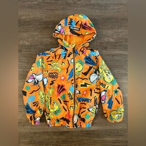 Members Only Looney‎ Tunes Jacket Youth Sz 6 Hooded Full Zip Sylvester Tweety i6